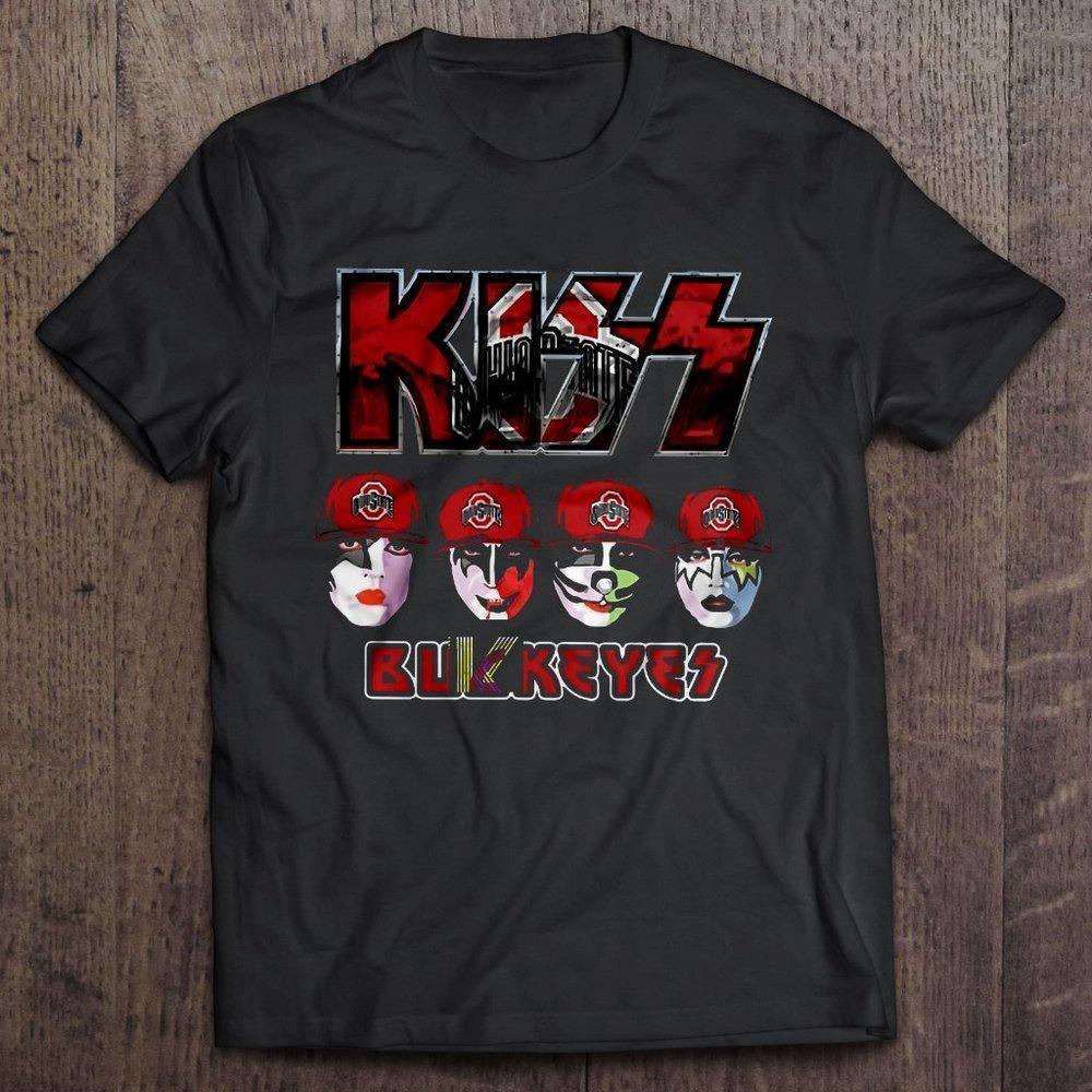 Kiss Buckeyes Ohio State Buckeyes Gift Graphics Tee